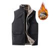 Chaleco de Algodón Acolchado Grueso de Otoño e Invierno para Exterior, Cortavientos, Impermeable, Cálido, Multibolsillos, Chaqueta de Felpa para Hombre
