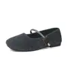 Zapatos Esponjosos Estilo Coreano Mary Jane Planos para Mujer 2026 Otoño/Invierno Nuevo Estilo Hada Correa Única Aumento de Altura Interior Planos con Más Terciopelo