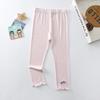 Leggings das meninas do verão nova orelha de madeira calças infantis dois coelhos laço calças infantis fábrica de roupas infantis