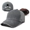 Boné de Baseball de Tela Feminino para Primavera e Verão, Chapéu de Sol para Rabo de Cavalo, Boné com Logo Cor Sólida Vintage Lavado para Uso ao Ar Livre