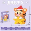 Nuevos Bloques de Construcción de Dibujos Animados Transfronterizos, Bloques de Ensamblaje de Micropartículas, Juguetes para Niños, Juguetes de Caja Sorpresa de Puesto Callejero, Regalos