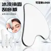Placa Facial Gua Sha Grande em Formato de Coração Aço Inoxidável Ferramenta de Massagem de Beleza Corpo Inteiro Meridianos da Medicina Tradicional Chinesa Desbloqueio Massagem nos Olhos