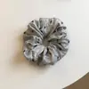 Scrunchie Texturizado Plissado Brilhante de Bolinhas Versátil Faixa de Cabelo Estilo Francês Tecido Plissado Prendedor de Cabelo Faixa de Cabeça Feita à Mão