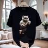Camiseta Casual Masculina Juvenil de Manga Curta com Gola Redonda, Tendência da Moda de Alta Qualidade, Venda Quente no Aliexpress, Estampa Digital 3D