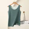 Colete Térmico Sem Marcas Feminino Forrado com Fleece Espesso Top com Alça Interna Base Outono e Inverno