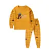 Ropa interior térmica para niños, tops y pantalones de algodón puro para niños en otoño, conjunto de pijama para niñas, camiseta de algodón de capa base para niños pequeños y estudiantes