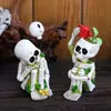 Nuevo producto transfronterizo: Juego de Dos Estatuas de Resina de Calavera para Halloween, Decoraciones de Jardín de Patio al Aire Libre de Primavera y Verano, Bonsái