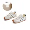 Nuevos Zapatos de Entrenamiento Alemanes de Cuero Genuino de Baja Saturación para Mujer, Zapatillas Blancas Versátiles Planas Otoño 2026, Zapatos Deportivos Casuales de Bloque de Color para Mujer