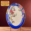 Juego de Tazones, Platos, Cucharas, Ollas para Sopa de Cerámica Esmaltada Azul, Piezas Individuales, Vajilla de Porcelana Ósea de Alto Valor de Jingdezhen para el Hogar