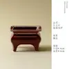 Quemador de Incienso Creativo Hecho a Mano Estilo Japonés para Uso Doméstico, con Diseño Rojo Cocido en Horno y Tres Patas, Adecuado para Uso en Interiores
