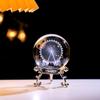 Rueda de la Fortuna 3D Transfronteriza con Bola de Cristal Cielo Estrellado Tallado Soporte Metálico al por Mayor Decoración de Escritorio Estilo Simple para el Hogar Adorno