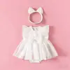 Vestido Infantil Nuevo y Elegante de Verano, Lindo Mameluco Vestido de Princesa para Bebé Niña, Vestido para Fiesta de Luna Llena y Cien Días