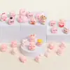 Resina tridimensional fofo fofo fofo fofo porquinho rosa porco gordo fofo acessórios de joias diy ornamentos pequenos criativos para mesa e carro