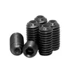Tornillo prisionero de hexágono interior de alta resistencia Grado 12.9, sin cabeza, negro, extremo plano, tornillo de posicionamiento y elevación para máquina