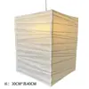 Luminária Pendente AKARI de Papel Washi Plissado Quadrado Isamu Noguchi Estilo Japonês Wabi-Sabi Sala de Jantar Quarto Papel de Algodão Iluminação de Ambiente Minimalista