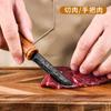 Cuchillo de fruta de bambú nuevo portátil para acampar al aire libre cuchillo de mano para carne cocina acero inoxidable funda cuchillo pelador al por mayor