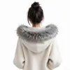 Ribete de Piel Sintética de Mapache Universal Personalizable de Fábrica para Sudaderas, Jerseys, Chaquetas y Ropa DIY, Accesorios de Cuello de Piel