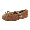 [Personalizado] C19 Zapatos de Mujer de Nueva Tendencia 2024 Estilo Invierno Forrados de Vellón para Casa y Exterior Cálidos Zapatos de Algodón Casual Puro