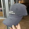 Gorra de béisbol bordada desgastada para mujer, gorra de mezclilla con protección solar, hace que la cara se vea más pequeña, copa suave, letras lavadas, estilo vintage, gorra unisex
