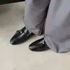 Mocasines de Piel de Vaca de Primera Capa con Borlas para Mujer, Zapatos Planos, Nuevo Estilo Primavera, Piel Genuina por Dentro y por Fuera, Zapatos Individuales de Punta Redonda de Media Caña para Mujer
