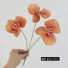 Flores Artificiales de Alta Gama Transfronterizas Película 3D Phalaenopsis Adornos de Decoración para el Hogar y Bodas Arreglos Florales para Pasillos Flores Falsas Venta al por Mayor