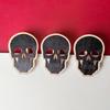 Pendientes de clip de madera de Halloween calabaza murciélago araña fantasma tendencia de personalidad impresión abstracta clip de madera artesanías de madera