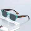 Gafas de sol de moda con montura cuadrada para hombre 2026, Gafas de sol con montura grande y estampado de leopardo UV para mujer, Mayorista Transfronterizo de Tendencia