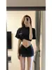 Falda bodycon negra talla grande para mujeres de talla grande, falda corta de cuero con abertura, falda corta para mujer, falda bodycon de cintura alta para otoño e invierno, falda de cuero PU, falda de longitud media