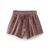 Z Estilo Europeu e Americano 2026 Nova Moda Moletom Feminino 3253318 Efeito Lavado Shorts de Pelúcia 3253319