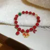 Pulseira Pingente Cavalo com Contas de Ágata para o Ano do Cavalo, Pulseira Versátil Estilo Chinês Retro Novo, Acessório de Mão Exquisito de Alta Qualidade para Mulheres