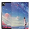 Funda Protectora Pintada para Samsung S10 FE 10.9 A8 10.5 Plegable en Tres Partes Tipo Libro Anticaídas Plana