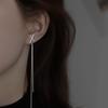 Pendientes largos con borlas superlargos para mujer, de plata S925, con forma de cara delgada y nuevos nichos.