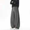 Pantalones casuales nuevos de otoño 2026, fluidos, sencillos, modernos, para hombre, color liso, corte holgado, talla grande, pierna recta, pantalones largos