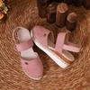 Comercio Exterior Transfronterizo Talla Grande Sandalias Nuevas de Cuña para Mujer Hebilla Metálica Cuña de Cuerda de Cáñamo Suela Ligera Suela Gruesa Sandalias de Boca de Pescado