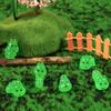 Decoración Luminosa de Animales Creativos Transfronteriza Oruga Planta en Maceta Micro Paisaje Decoración Resina Adorno DIY Figura Pequeña