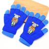 Guantes de lana para niños, invierno, cálidos, finos, de medio dedo, dibujos animados para niños y niñas, cinco dedos, dibujos animados para niños, anime, bebé, dedo completo
