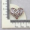 Amuletos para Zapatos de Conejo Accesorios de Resina Lazo de Pegamento Crema Oso Perforadora DIY Funda de Teléfono Estampado de Leopardo Corazón Accesorios para el Cabello