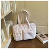 2026 Nova Bolsa de Viagem de Grande Capacidade Casual Leve Bolsa para Fitness Feminina Simples de Lona Bolsa Tote de Ombro Único Sob o Braço