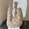 Bolsa Tejida Floral Nueva de Moda Transfronteriza 2026 Bolsa de Punto de Margarita Bolso de Mano para Vacaciones y Viajes de Mujer Bolso de Hombro Cruzado