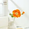 Falda tejida a mano con flor de amapola artificial flor de vacaciones regalo hecho a mano DIY creativo flor eterna decoración