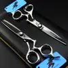 Tijeras de Peluquería Shenxingzhe de 6.0 pulgadas con Mango Curvo Brillante Tijeras para Cortar el Cabello Tijeras Planas Tijeras para Flequillo Tijeras Deslizantes