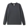 Camiseta de Manga Larga para Hombre, Algodón de Fibra Larga, Moderna y Versátil, Sudadera Cálida de Cuello Redondo para Mujer, Capa Interior Absorbente de Sudor y Amigable con la Piel