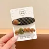 Pinza para el Cabello Retro con Flecos Accesorios para el Cabello Pinza para el Cabello Estampado de Leopardo Pinza de Pato Linda de Lana Barrette Estilo Pequeño Perfume Floral para Mujer Accesorios para el Cabello