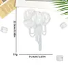 Parche de Borla de Rosa Tridimensional de Tela Satinada con Adornos de Flores Bordadas Hechas a Mano para Vestidos, Qipao, Bolsos, Manualidades