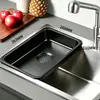 Fregadero de acero inoxidable transfronterizo Lavabo central Lavabo pequeño Lavabo individual Lavabo doble Lavabo para lavar verduras Fregadero engrosado Desagüe de lavabo central Lavabo