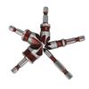 Cuchillo de apertura para carpintería con biselador de cinco hojas de 82 grados rojo, cuchillo de guía rápida, broca avellanada, avellanador de centrado para madera, apto para...