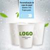 Fábrica personalizada atacado 9 oz frete grátis publicidade escritório copo impresso logotipo copo de papel engrossado personalizado copo de leite de soja