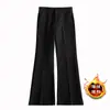 Pantalones Casuales de Gama Alta para Hombre Otoño e Invierno, Caídos, Sencillos, Sueltos, Ligeramente Acampanados, Pantalones Largos de Pierna Ancha Nuevos, Pantalones Casuales