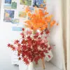Simulación transfronteriza Hoja de arce solo arce rojo japonés sensación garra de pollo Árbol falso hojas decoración de paisaje de jardín hojas de arce