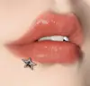 Estrela aço inoxidável dentes internos piercing labial cinco pontas estrela dentes internos 1.2 ornamento labial piercing tragus piercing orelha nova joia para furo